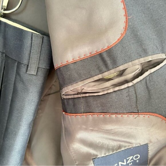 Vintage Kenzo Navy Two Piece Suit sz 34 - Picture 9 of 16